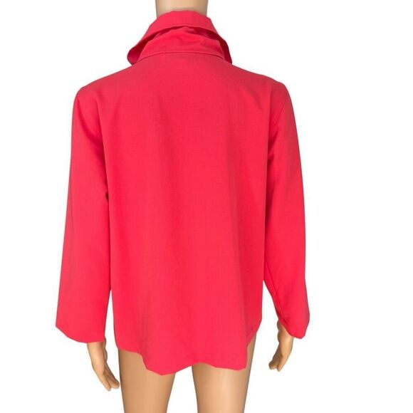 CAROLINE ROSE Women's Sunset Vista Travel Zip Jacket In Coral oversized size XS - Picture 3 of 8